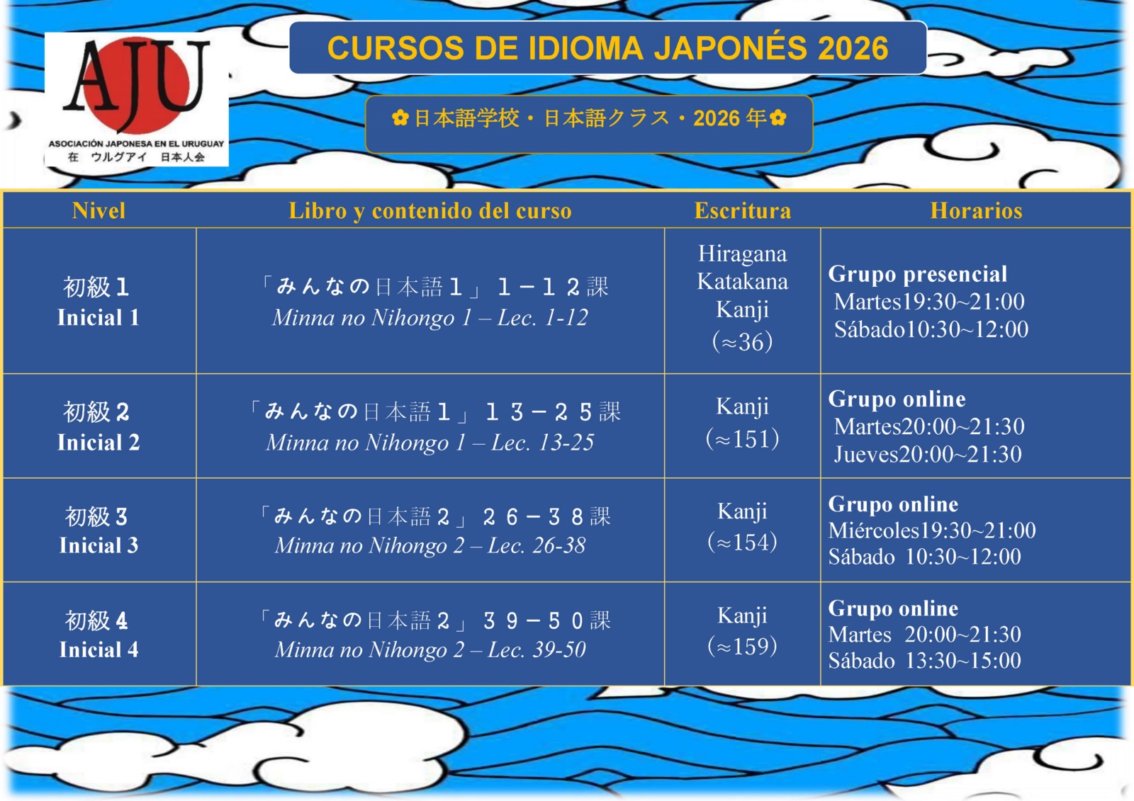 AJU2026 日本語コース募集ホスター Page 1